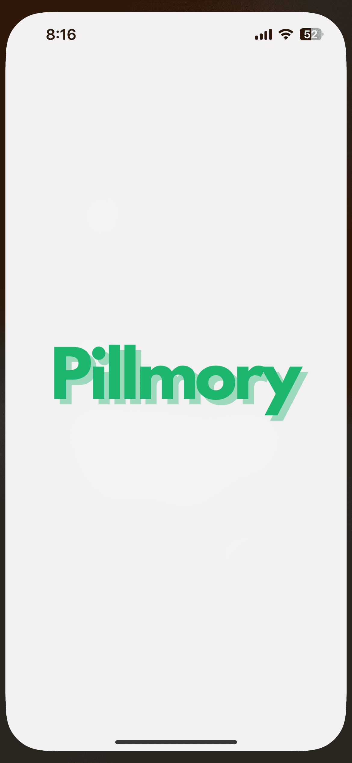 Pillmory app splash screen